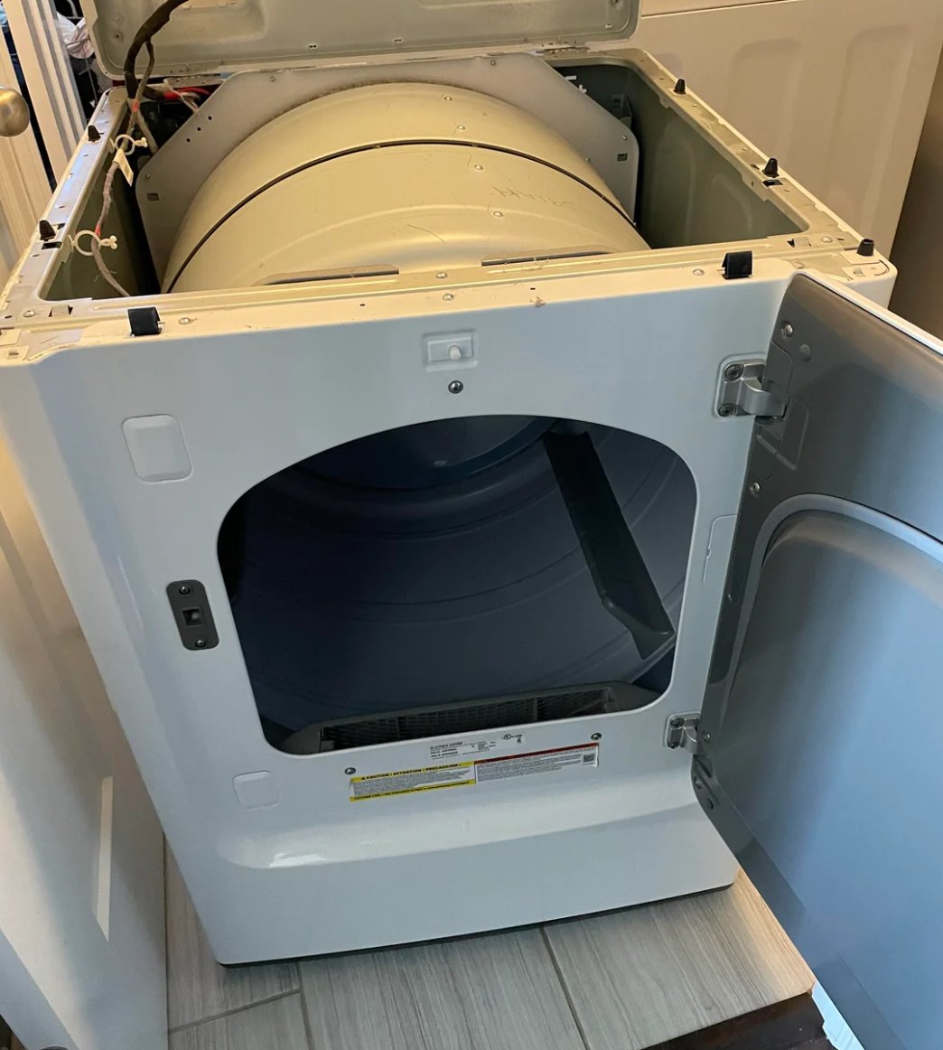 Securing dryer vent & power connection